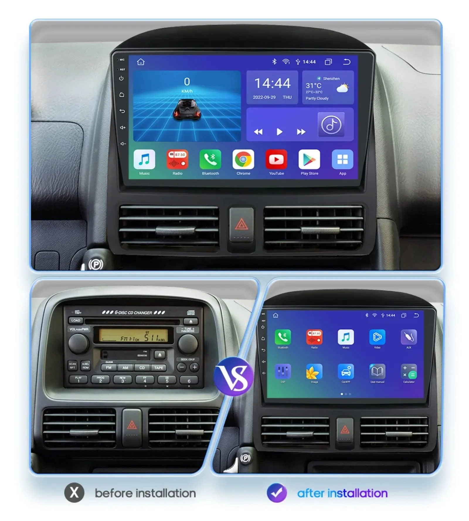 2din Android Auto Radio Voor Honda CR-V Crv 2002 - 2006 2003 Auto Multimedia 7862 Video Speler Carplay Gps 2 Din Stereo Head Unit