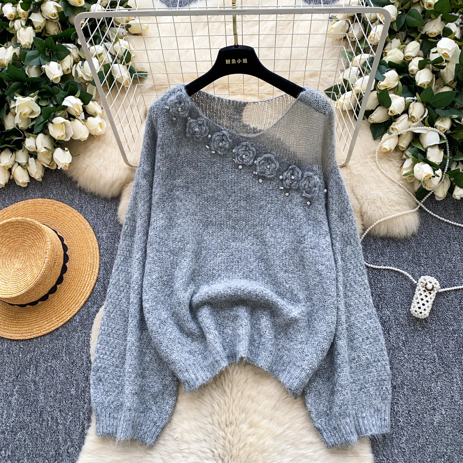 

Vintage O neck floral Spliced long sleeve Blouse Elegant Korean Fashion Top Sexy autumn Women Shirt