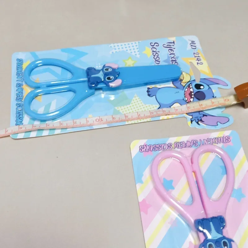 Disney Stitch Cartoon Scissors Anime Figures Lilo & Stitch Student DIY Handmade Paper Cutter Kids Stationery Portable Scissors