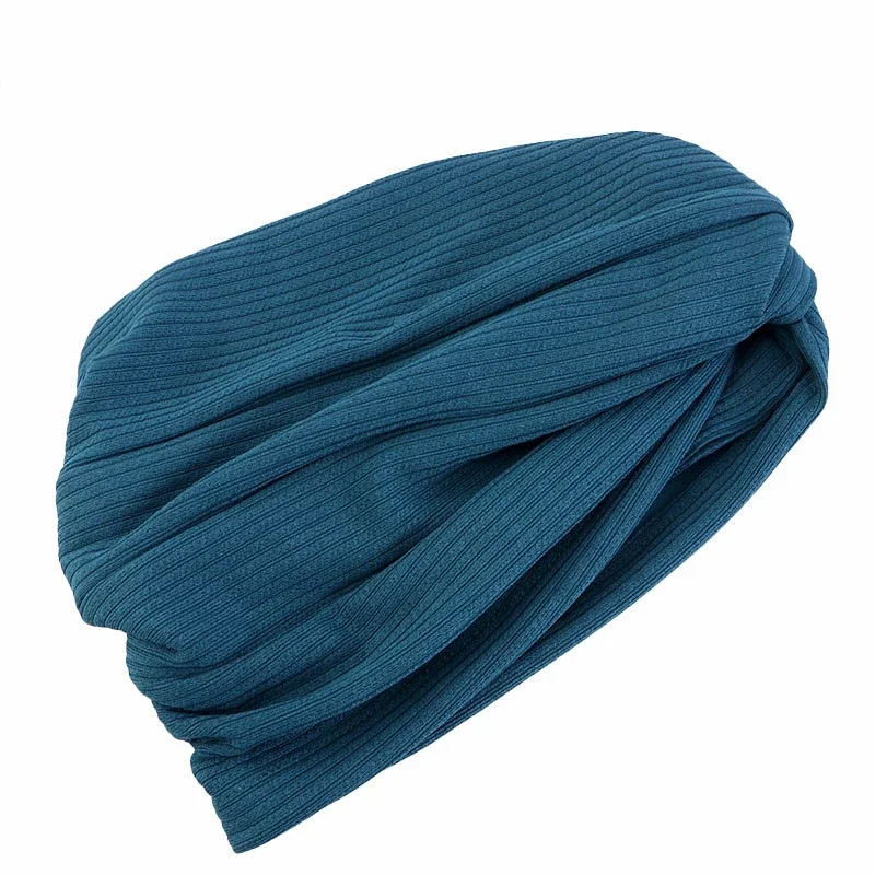 Boné de Chemo Twist Knot para Mulheres Muçulmanas, Chapéu de Câncer, Chapéu Turbante, Boné, Lenço, Envoltório, Gorros Indianos, Skullies, Árabe, Islã