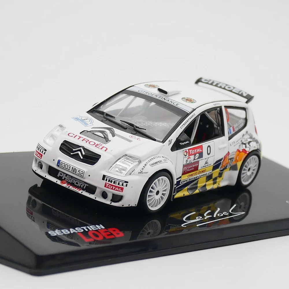 

Ixo 1:43 Citroen C2 S1600 Rallye Chablais 2009 Diecast Car Model Metal Toy Vehicle