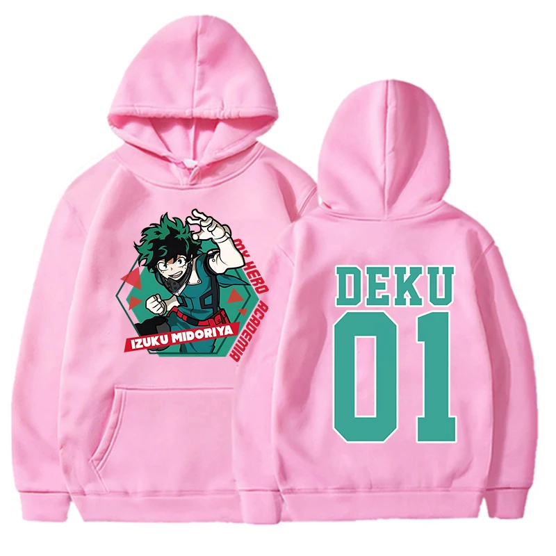 New Anime Deku Print Hoodies Women Men Causal Tops Unisex Fashion Harajuku Long Sleeve Sweatshirts Fleece Pullover