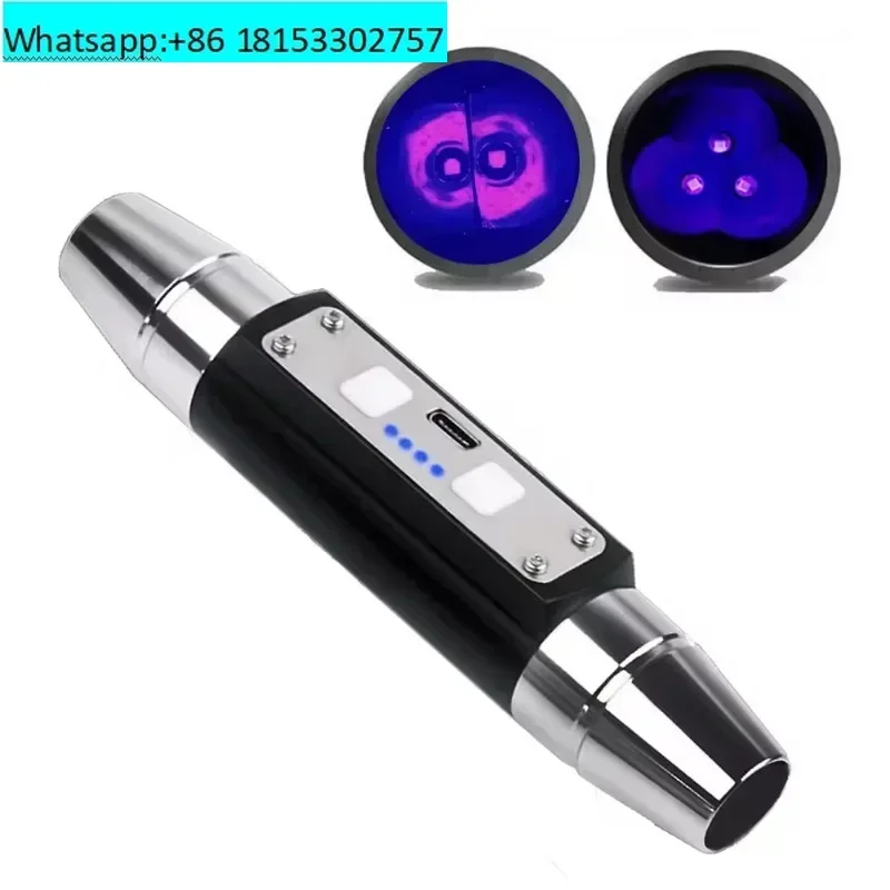 Longwave & Shortwave UV Lamps 254nm 365nm 395nm Minerals Phosphor Detector UVA UVC Blacklight LED Flashlight with ZWB3 filter