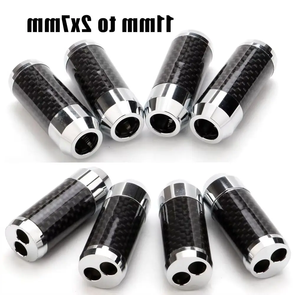 

4pcs Y Splitter 11mm to 2x7mm holes Carbon Fibre Cable Pants Boot 1 to 2 Speaker RCA Cable Audio DIY Wire Connector