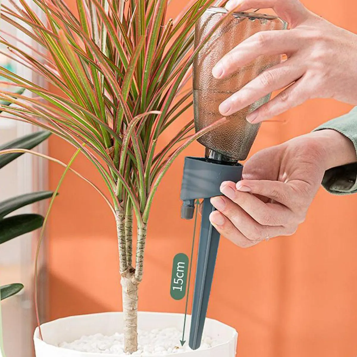 ABSF 6pcsAutomatic Waterer Household Flower Plant Self Watering Device Automatic Drip Irrigation System for Outdoor Gardening