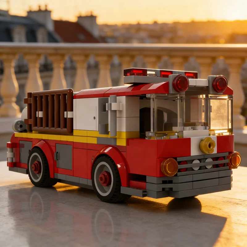 

Набор строительных блоков MOC «Городская пожарная машина», 317 деталей, архитектурная модель, конструктор для самостоятельной сборки, креативный подарок на Рождество, развивающая игрушка-конструктор