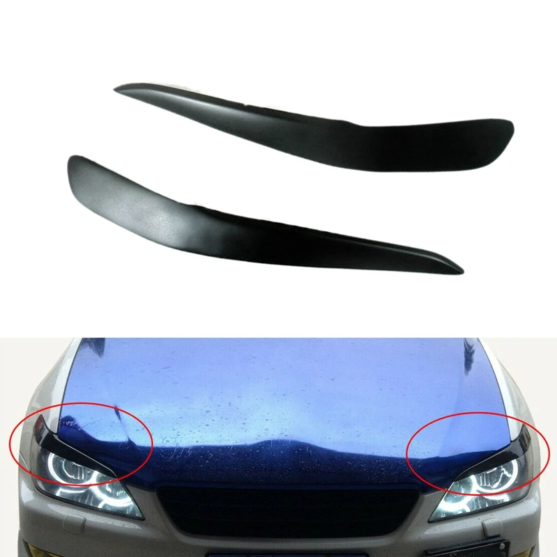 Car Front Headlight Cover Eyebrows Eyelid Trim Sticker For Lexus IS200 IS300 RS200 1998-2005