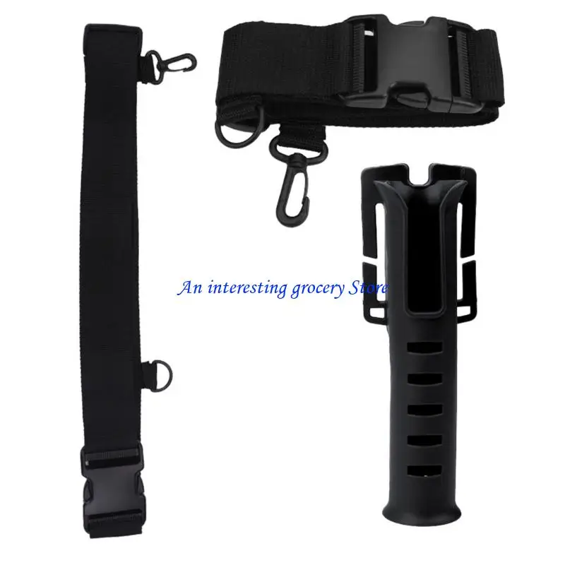 652D Adjustable Wading Belt Outdoor Fishing Tackle Fishing Rod with Poles Inserter Waist Belt Rod Holder Plastic Wader