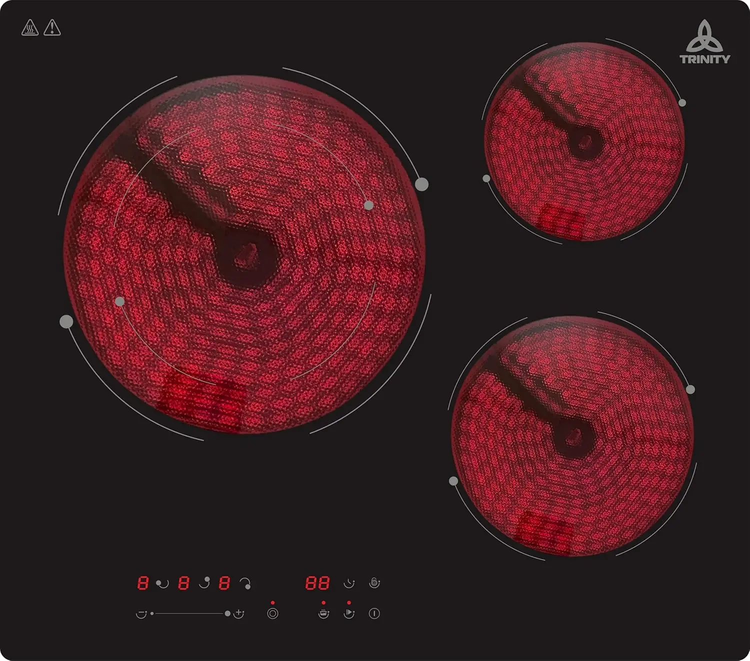 TRC603 Estufa de cerámica de 3 quemadores y 60 cm