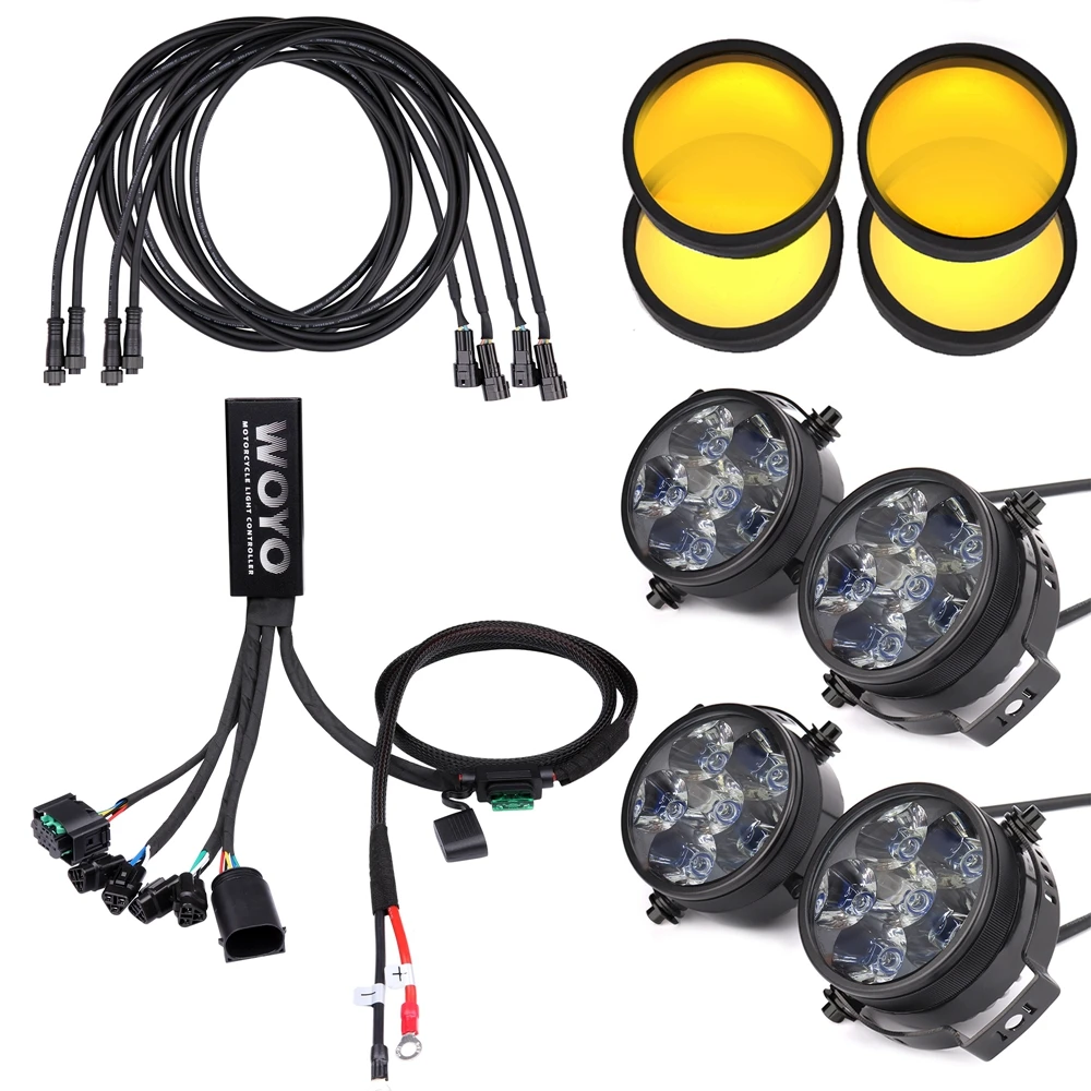 WOYO For BMW R1200GS R1200RT R1250GS F650 F750 F850 F900 Motorcycle light Control with lamp, Dim Light by Original Buttons