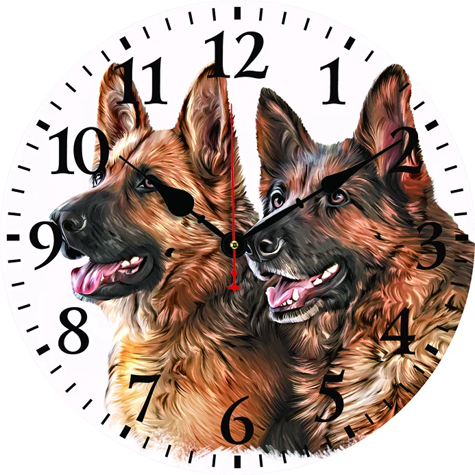 

Настенные часы с изображением собаки, кухонные украшения, бесшумные большие круглые Настенные часы для гостиной, спальни, офиса
