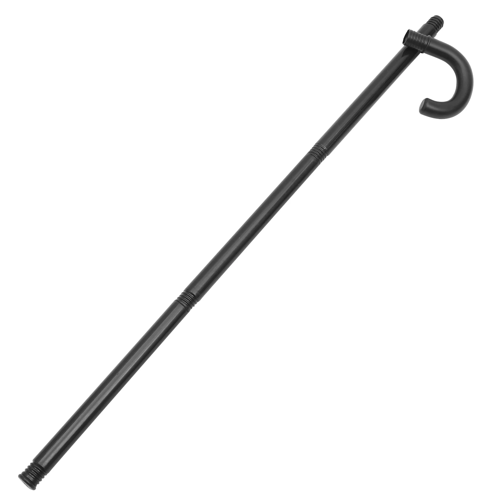 

Magician Crutch Full Black Plastic Stick for Party Cosplay Stage Performance Halloween Decorative Prop