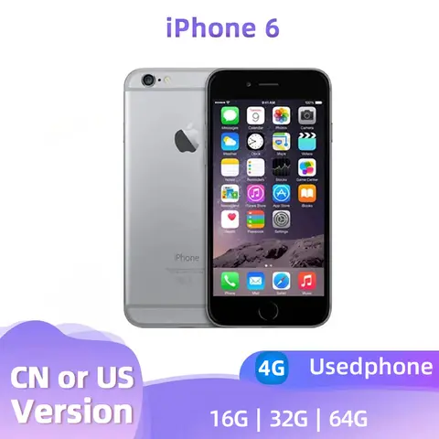 Apple iPhone 6 Unlocked Dual Core 4.7 inch IOS 16/64/128GB ROM 1.4GHz 8MP 3G 4G LTE Used Fingerprint Mobile Cell Phone