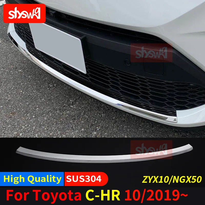 

1 шт., высококачественные аксессуары для стайлинга автомобилей SUS304 для TOYOTA 2019 C-HR ZYX10/NGX50, защита переднего бампера, разветвитель, спойлер, отделка