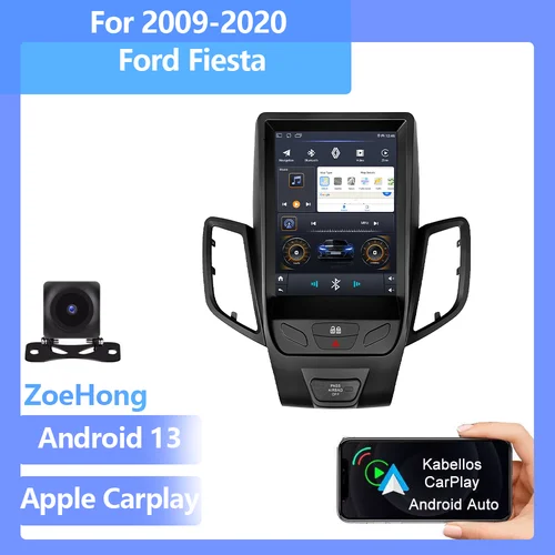 Drahtlose Carplay/Android Auto Für 2013-2018 Ford Fiesta Android 13 System Radio GPS 4G WIFI Navigation stereo Multimedia Player