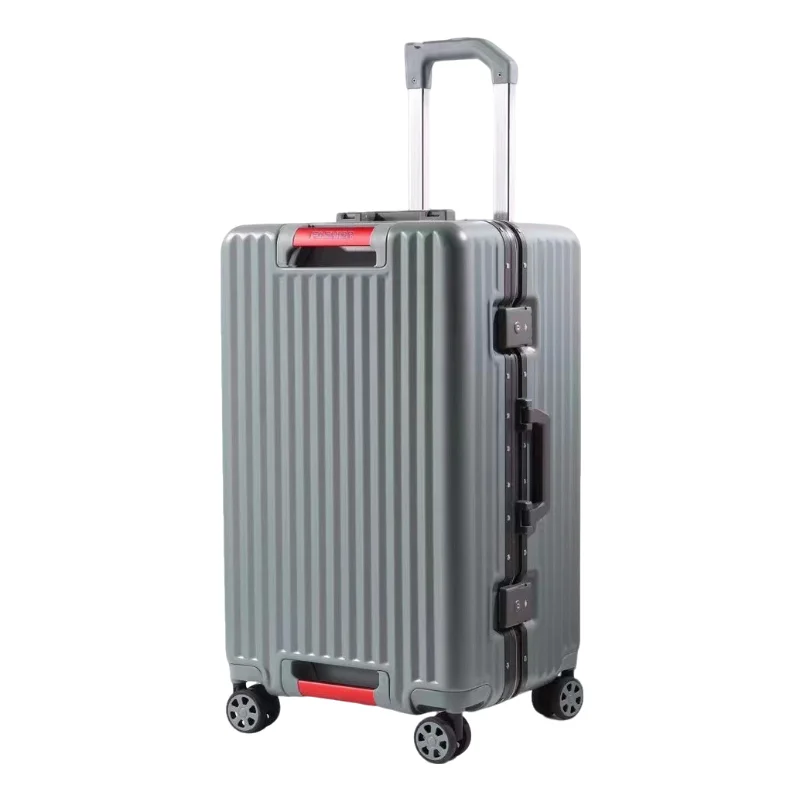 High-Equipped Aluminum Frame Luggage Mute Universal Wheel Trolley Case Password Suitcase Large Capacity Travel case