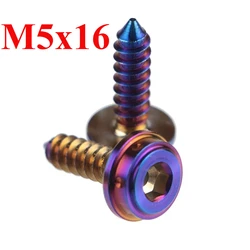 Motorcycle shell tapping screw  Blue plated 304 stainless steel outer hexagonal screw hollow big head flange self-tapping screw