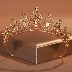 Itacazzo Bridal Headwear Full Of Vintage Atmosphere Baroque Champagne-colour Ladies' Bridal Tiaras