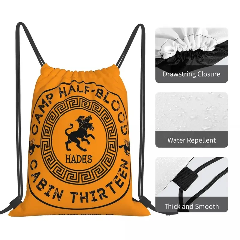 Cabin Thirteen-Hades-Percy Jackson - Camp Half-Blood Bags, Proximity Wstring Bags, Bundle Pocket, Sports, PleBags