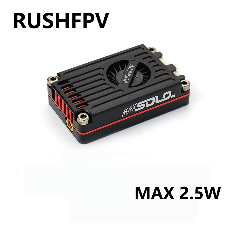 

Rush TANK MAX SOLO 5.8GHz 2.5W High Power 48CH VTX Video Transmitter Cooling Fan CNC Shell For Long Rang RC FPV Drone