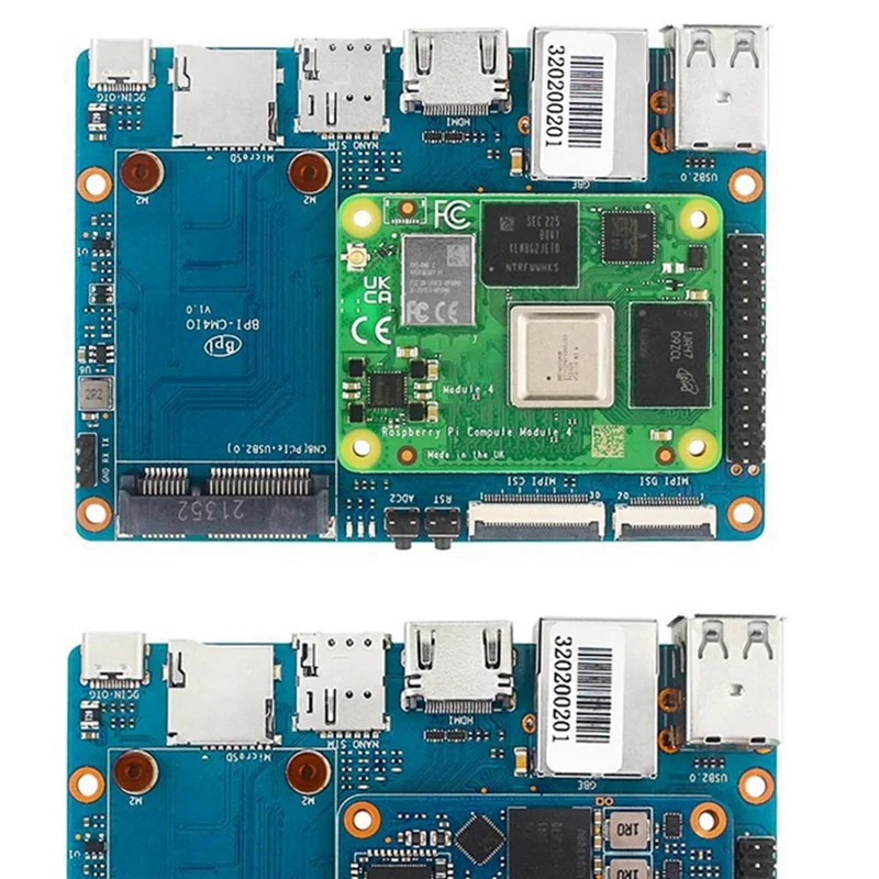 For Banana Pi -CM4 Amlogic A311D for Quad Core ARM -A73 4G LPDDR4 16G EMMC Minipcie Support -Compatible B