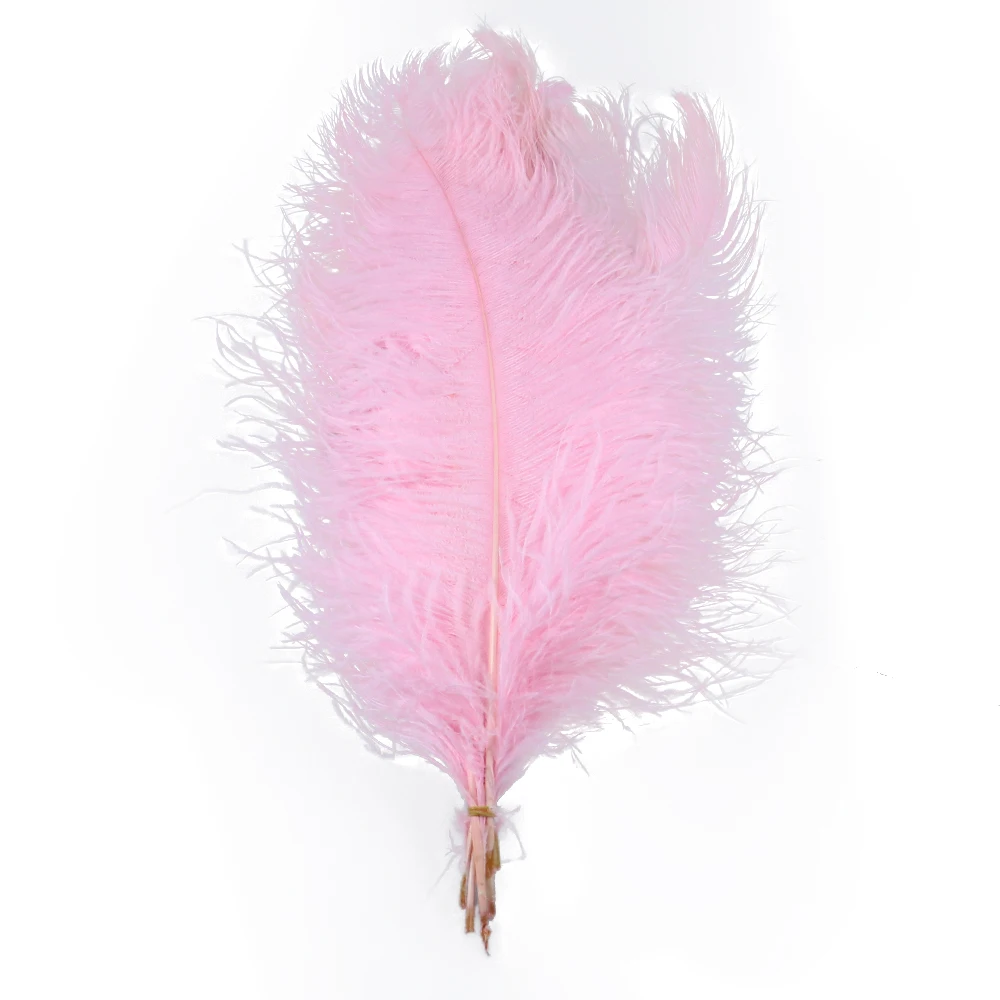 

10pcs/Lot Natural Ostrich Feathers Crafts Wedding Decoration And Table Accessories Pink Feather Diy Holiday Vase Creative Plumes