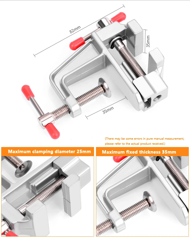Imagem -04 - Mini Torno Multifuncional para Bancada Miniatura de Alumínio Joalheiros Pequenos Grampo Hobby na Mesa Alicata Plana 3.5 mm