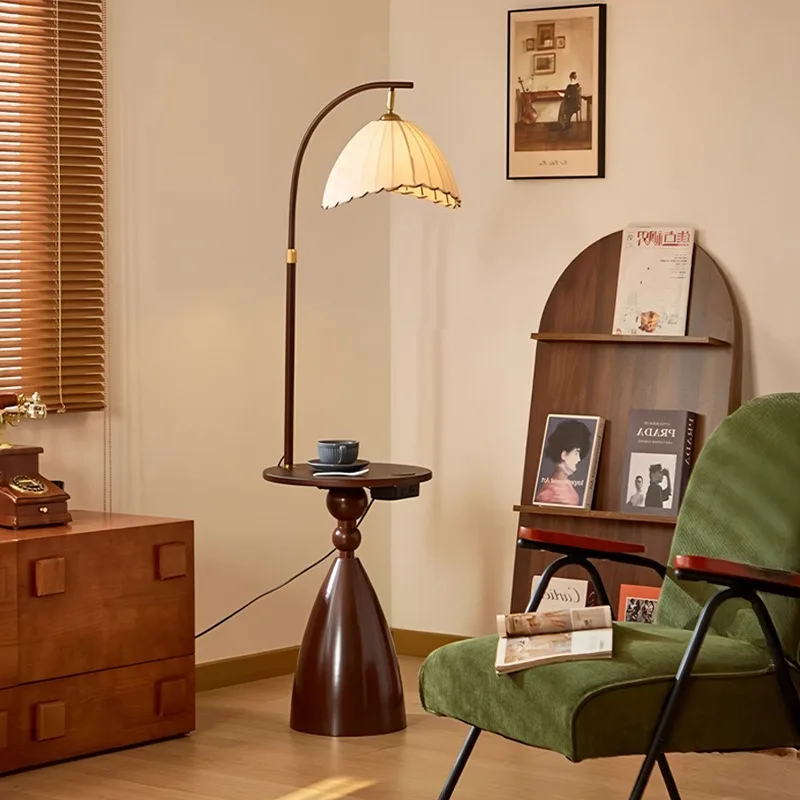 Creative Floor Lamp Living Sofa Bedroom with Side Table Mid Century Standing LED Home Decor