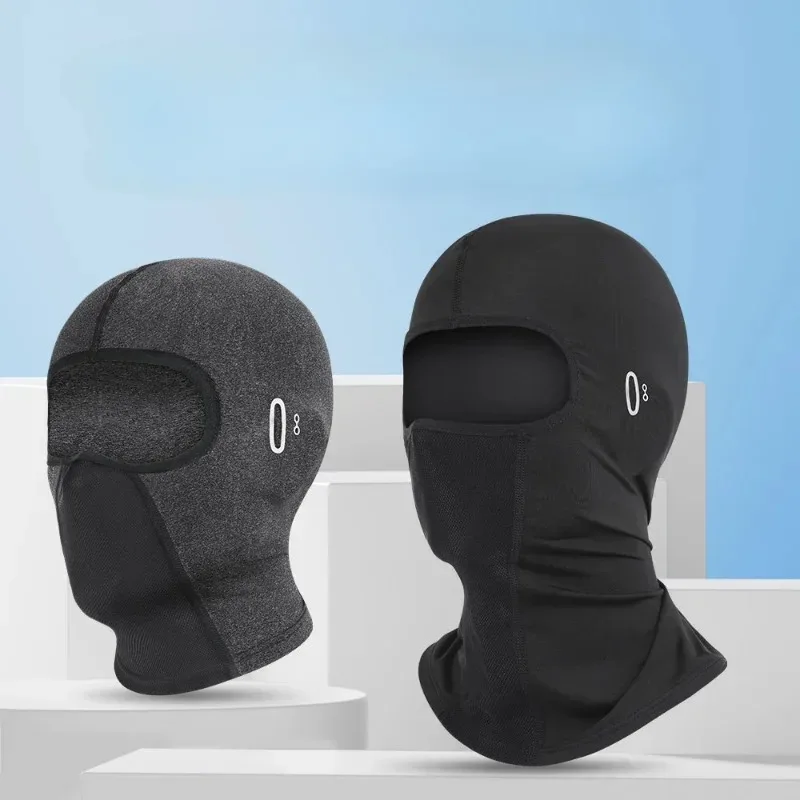 Pasamontañas de ciclismo transpirable para hombre y mujer, máscara facial deportiva de seda de hielo para montar en motocicleta, protección para el