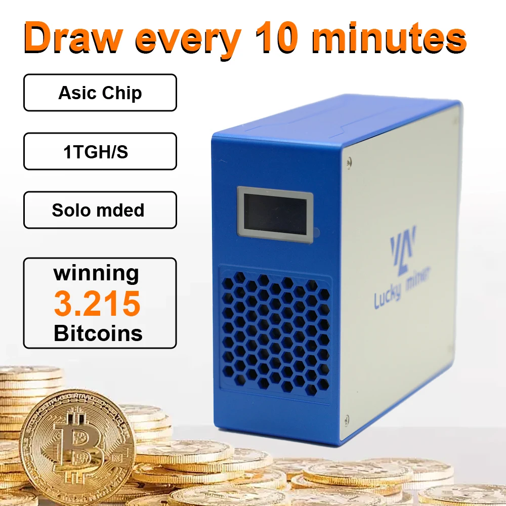 Imagem -03 - Bitcoin Miner Lucky Miner Lv07 1th s Sha256 Algoritmo Btc Lottery Miner Uso Doméstico Crypto Btc Asic Miner