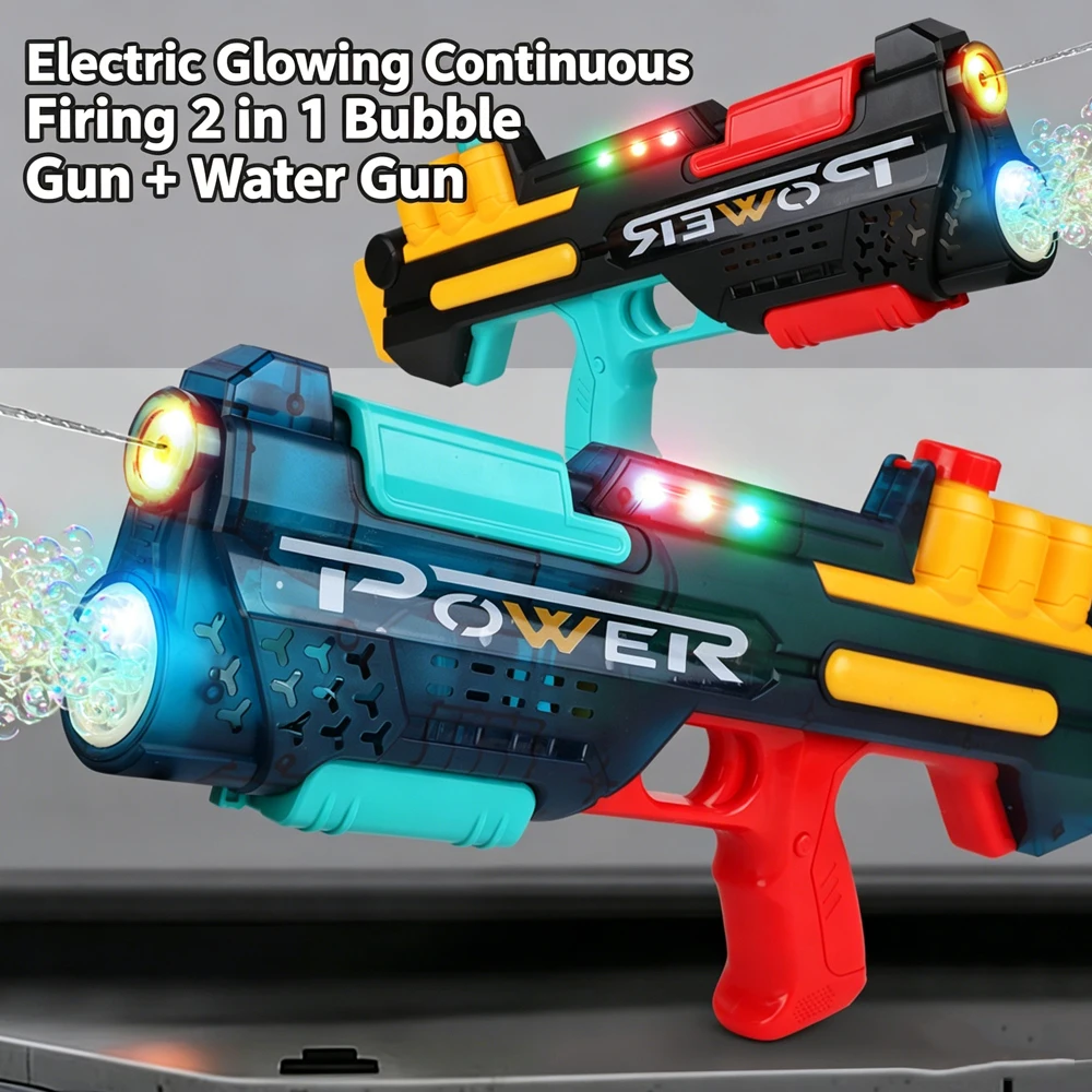 

Children High Pressure Electric Water Gun Toys Handheld Electric Bubble Machine (without Bubble Water) Summer Outdoor Games Toys