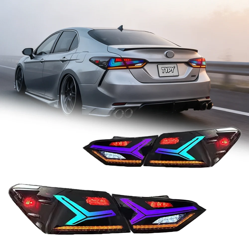 

Car RGB Tail Lights For Toyota Camry 2018-2023 RGB Car Tail Lamps Daytime Running Lights Dynamic Turn Signals