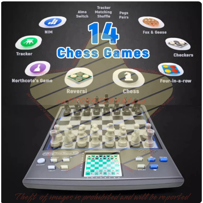 Beginners Chess Computer Electronic Board with Talking English Germany Magnetic Chess Pieces Self Teaching Program