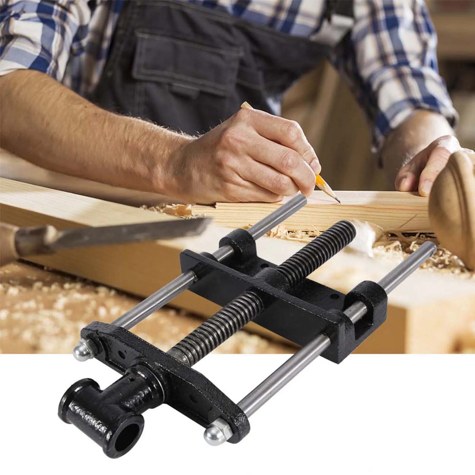 

7" Heavy Duty Woodworking Metal Table Bed Clamp Vise Fixed Repair Vice Tool