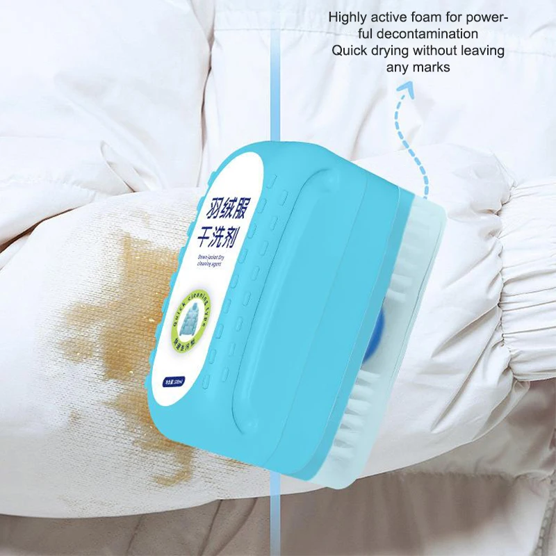 Down Jacket Cleaner Brush Down Jacket No-Clean Agent สําหรับการซักแห้ง แปรงขนแปรงนุ่ม แบบพกพาสําหรับทําความสะอาดซักรีด
