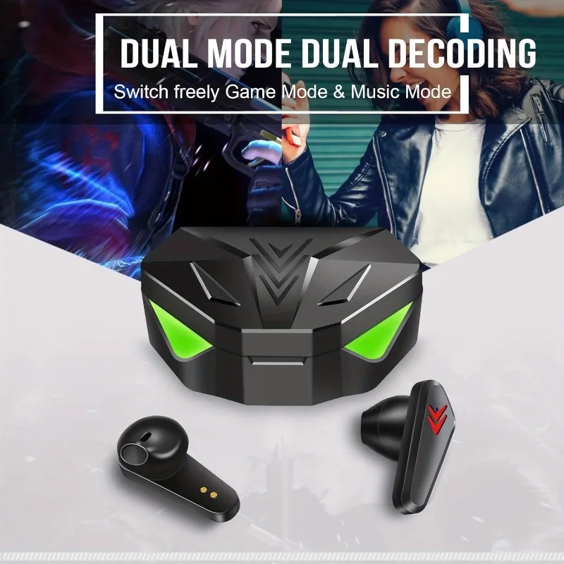 TWS X15 Wireless In Ear Earphones 9D Stereo Music HiFi Headphones 65ms Low Latency Gamer Earbuds Esport Gaming Headset with Mic