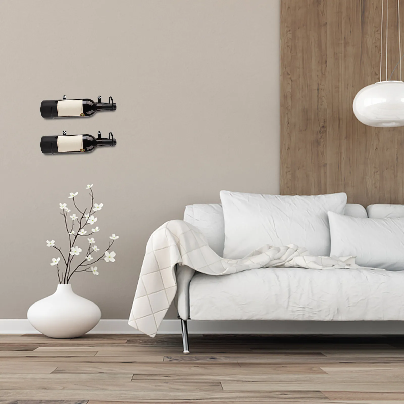1Pcs Wall Mounted Red Wine Bottle Holder Iron Display Rack for Kitchen Bar Restaurant Cafe Home Organization Creative
