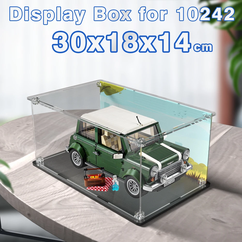 Acrylic display box for lego bricks 10242 display case for MINI Cooper building block model car dustproof clear storage box