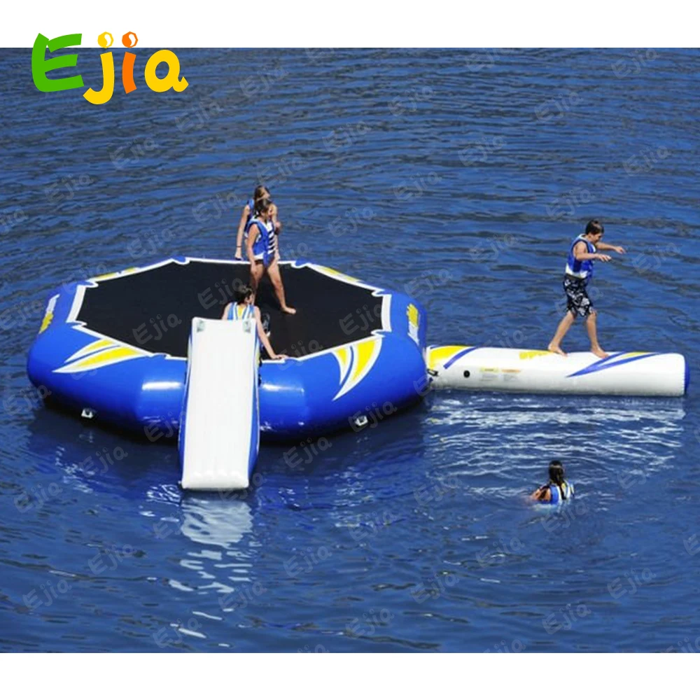 

Summer Inflatable Water Trampoline 3/4/5m Recreational Water Bouncer Portable Bounce Swim Platform For Lakes, Pools, Calm Sea