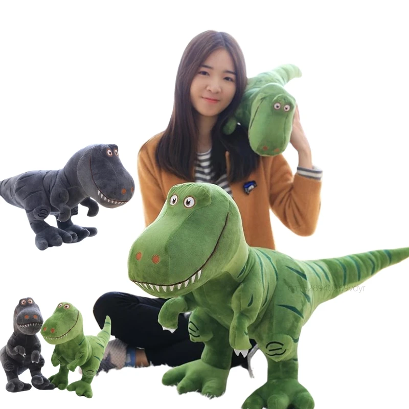 New 40-100cm Dinosaur Plush Toys Cartoon Tyrannosaurus Cute Stuffed Dolls Printing for Kids Children Boys Birthday Gifts Decor