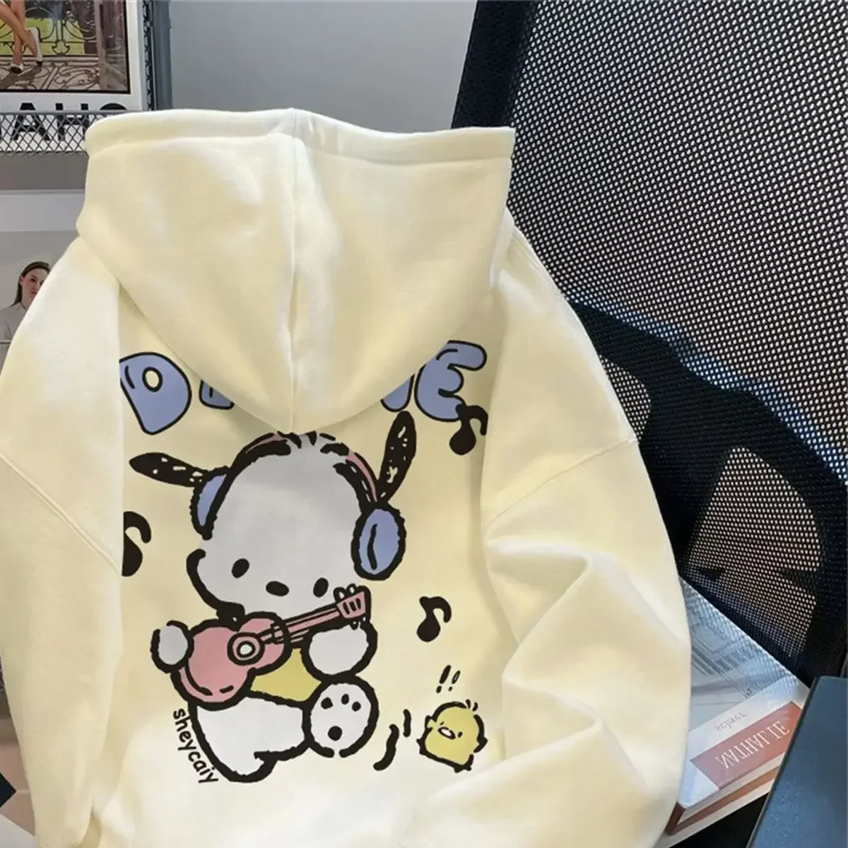 Sanrio Pochacco Hooded Sweatshirt Cartoon Animation Couple Shirt Comfortable Soft Sweatshirt Kawaii Gift