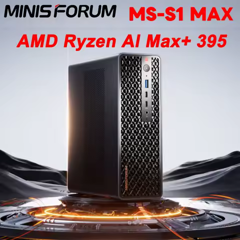 MINISFORUM MS-S1 MAX Mini AI Workstation PC AMD Ryzen AI Max+ 395 LPDDR5 128GB M.2 SSD 2*10GbE WiFi7 BT5.4 USB4Gaming MINI PC