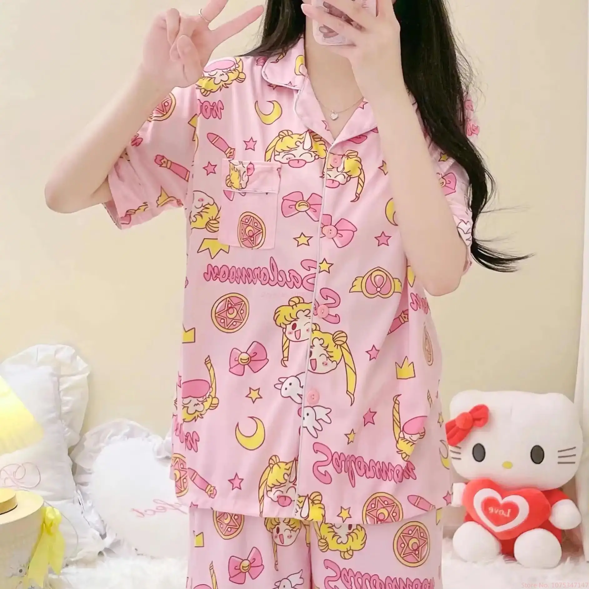 Sailor Moon Womens Pajamas Soft Pretty Soldier Sailor Moon Pajama Sets Girls Pajama Pants Long Sleeve Gifts Hot