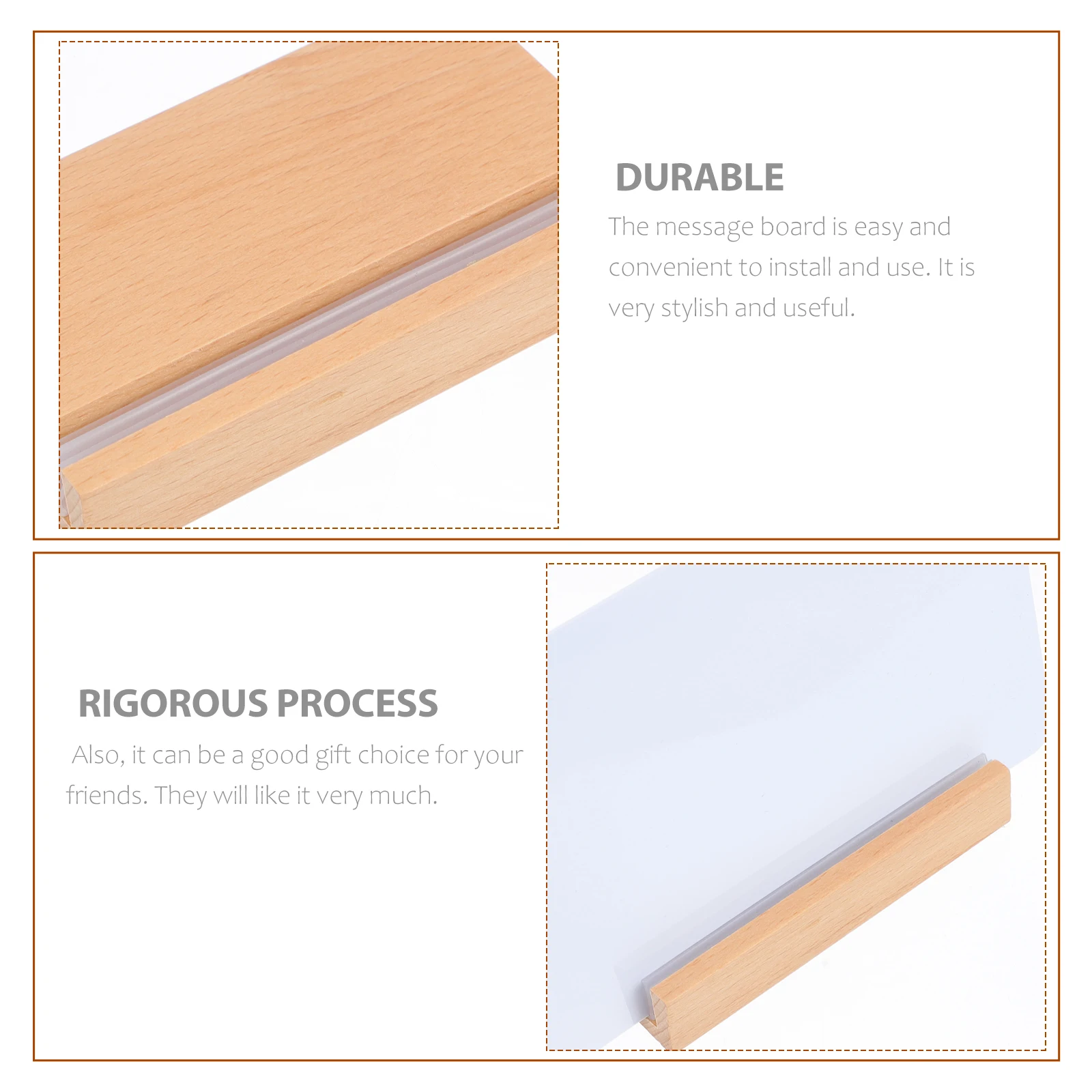 A6 Size Notice Chalkboard Sturdy Wooden Frame Message Board for Notes Memos Reminders Wall Mountable Display Board Sign