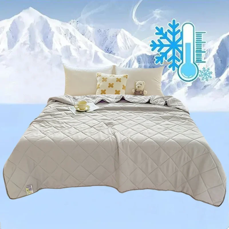 Summer thin quilted quilt, ultrasonic soft air conditioning quilt, single and double machine wash cooling blanket, bedding