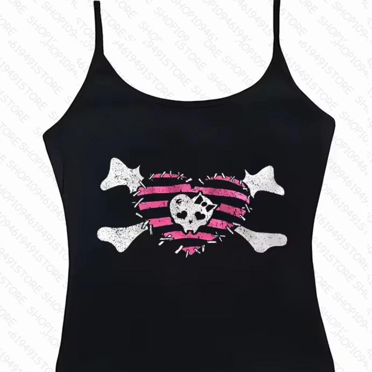 Y2k esthétique graphiques imprimer vêtements Vintage Punk gothique Camisole haut Grunge bébé t-shirt