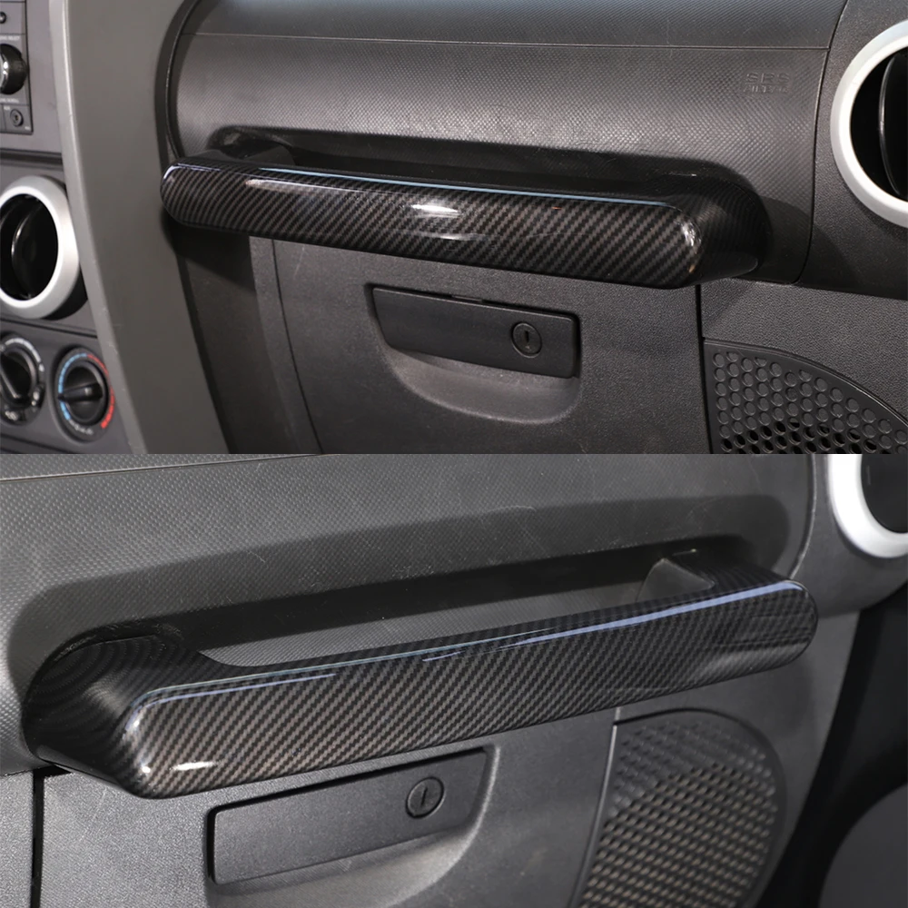 Co-Pilot Grab Handle Decoration Cover Trim Sticker Decal for Jeep Wrangler JK 2007 2008 2009 2010 Car Interior Accessories ABS