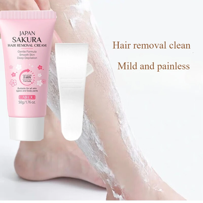 

50g Sakura Hair Removal Cream Leg Hair Underarm No Black Spot Moisturizing smooth skin Gentle Skin Care Products