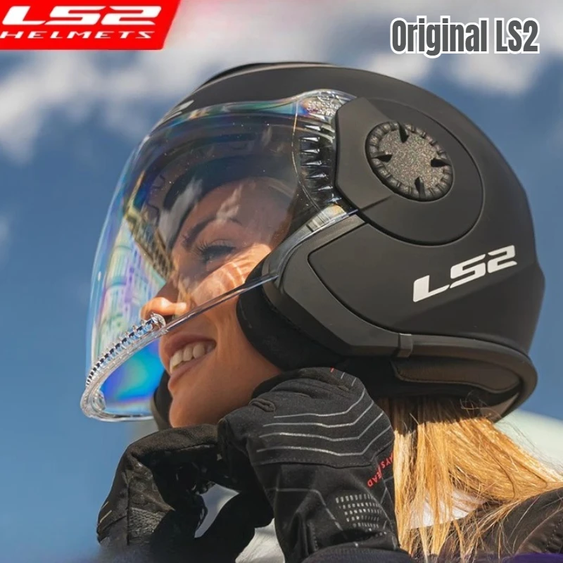 Origina LS2 OF570 винтажный мотоциклетный шлем Ls2 Verso с открытым лицом локомотив ретро скутер мотоциклетный шлем одобрен ECE