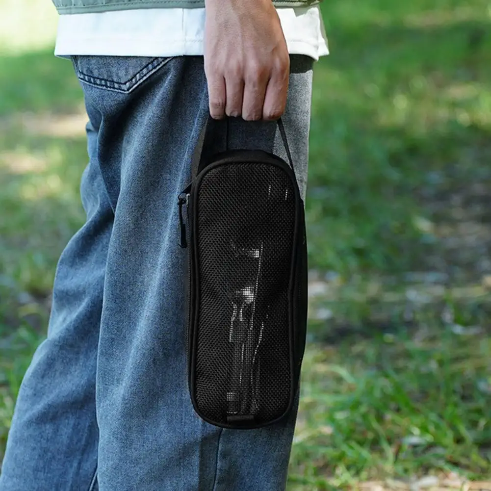 Scratch-resistant Cutlery Bag Outdoor Cutlery Storage Bag with Removable Drain Mesh Waterproof Portable Travel Organizer Camping